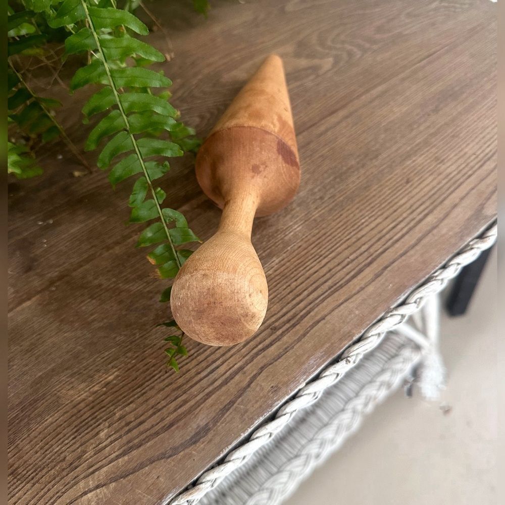 Primitive Wooden Ricer Masher Mill Pestle Cone Kitchen Tool